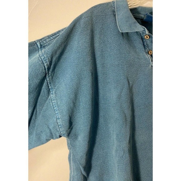 Sea Breeze Pullover Shirt Resort Wear Size 1X Teal Green Stone Washed - Picture 4 of 8
